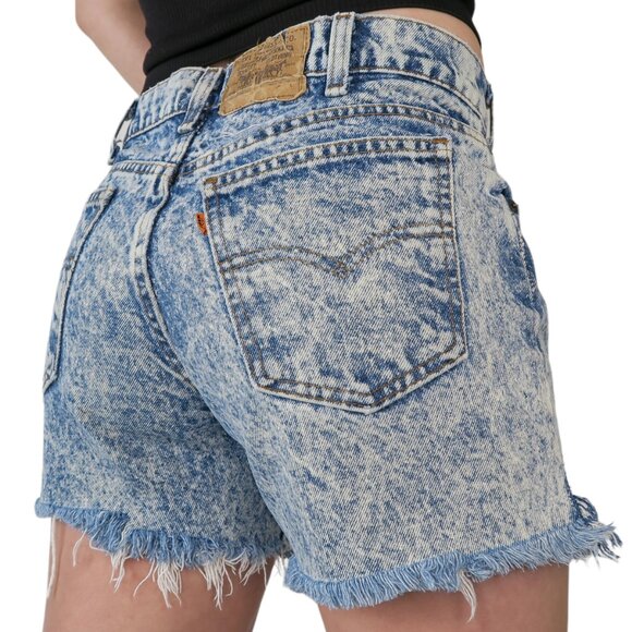 Vintage Levi’s Orange Tab Acid Wash Cut Off Denim Shorts